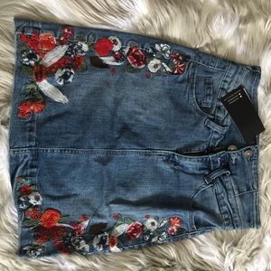 Haute Rogue Blue Jean Skirt